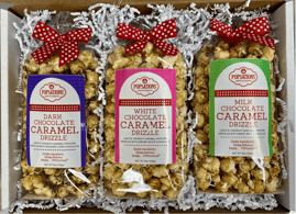 Chocolate Caramel Popcorn Sampler Gift Box